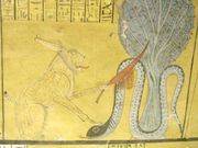 Chat tuant le serpent Apopis Chat tuant le serpent Apopis